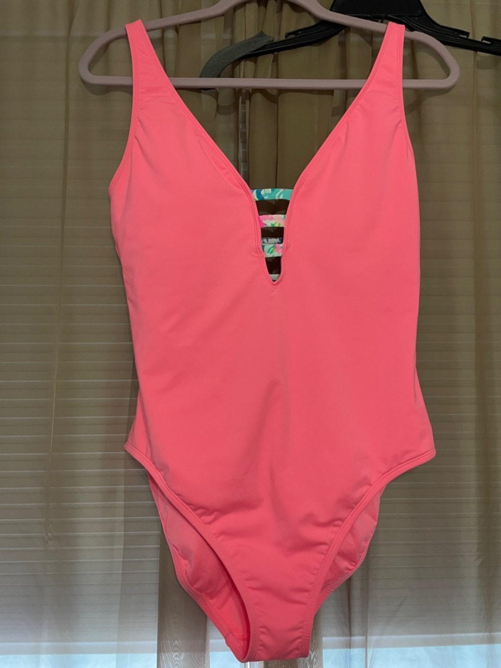 Lilly Pulitzer Neon Coral Pink One-Piece Swimsuit
